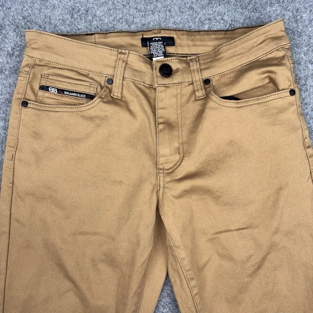 Benjamin Black Pants Mens 30x32 (Fits 30x30) Khaki Chino Slim Fit Streetwear EUC